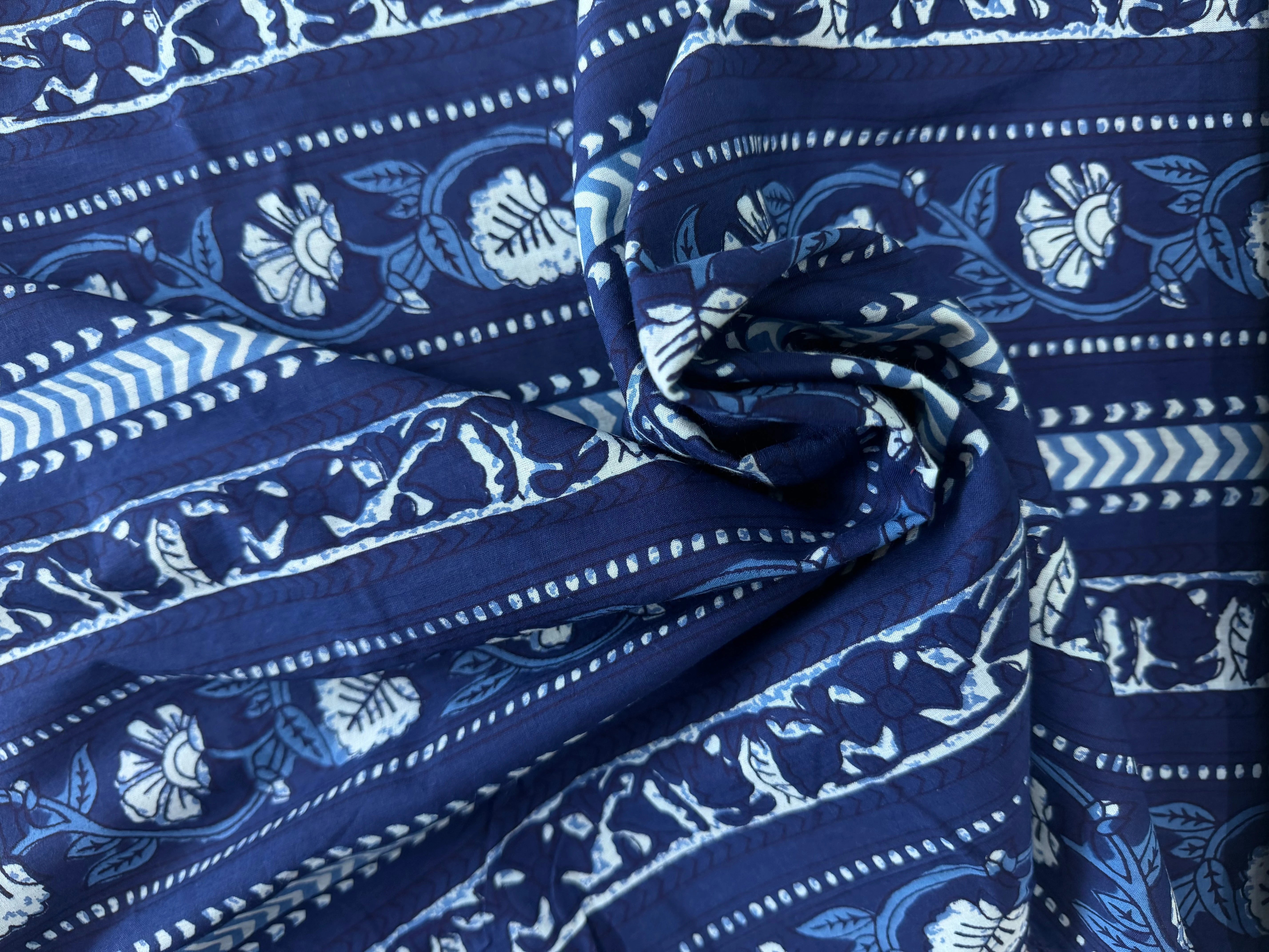 COTON INDIEN TAJ-MAHAL 003 INDIGO LAIZE 110 - My Little Coupon