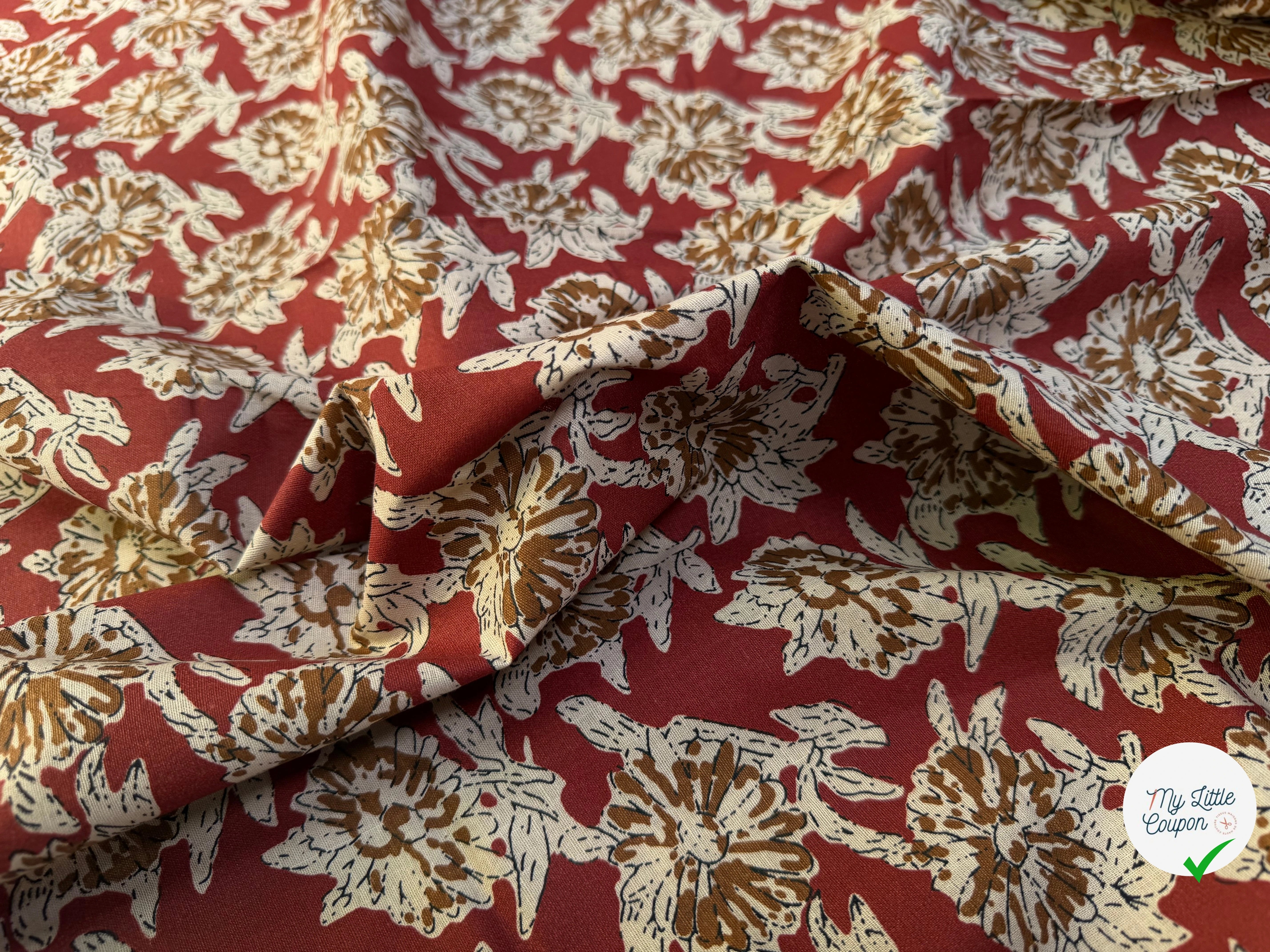 COTON INDIEN TAJ-MAHAL 008 TERRACOTTA LAIZE 110 - My Little Coupon