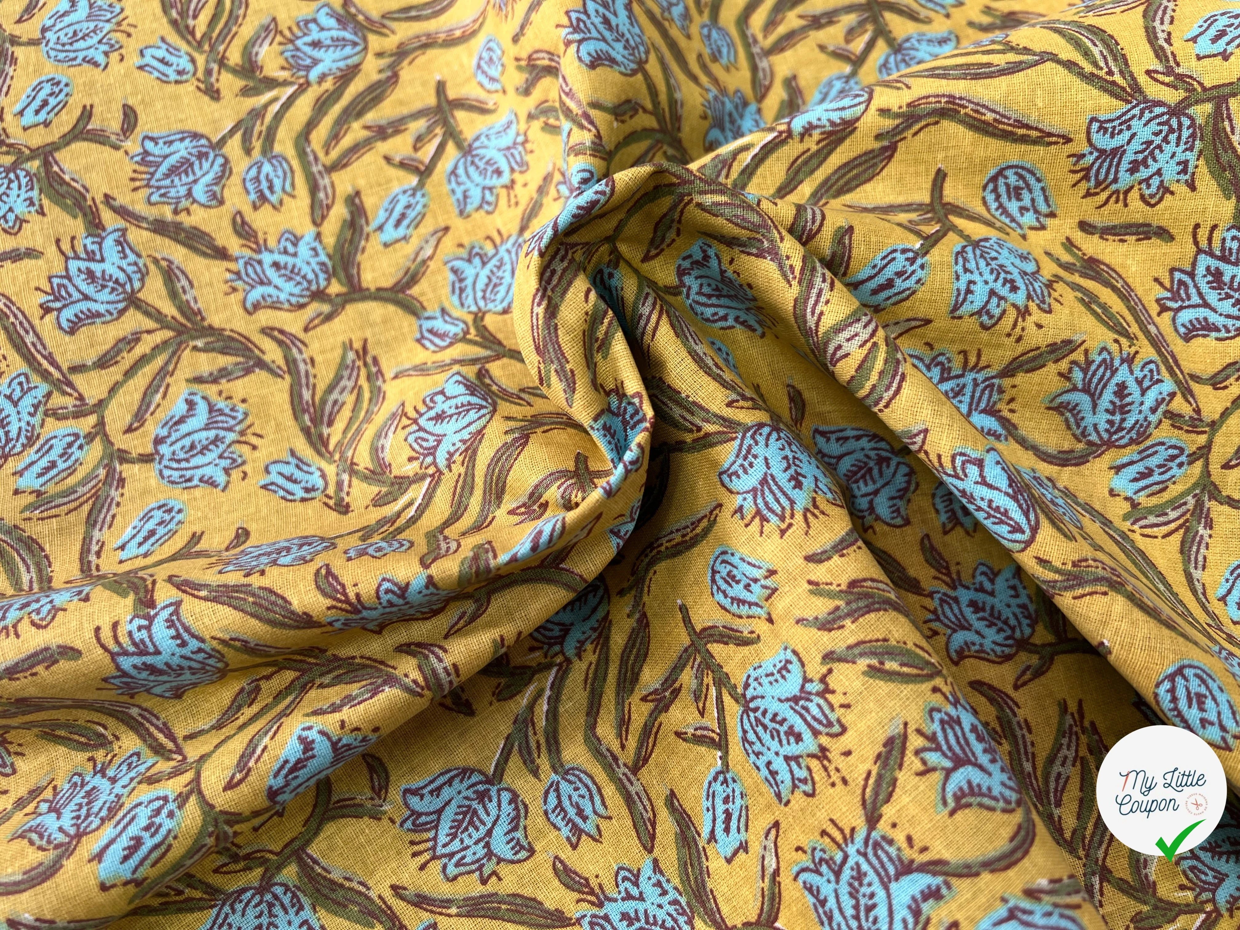 COTON INDIEN TAJ-MAHAL 011 CURCUMA LAIZE 110 - My Little Coupon