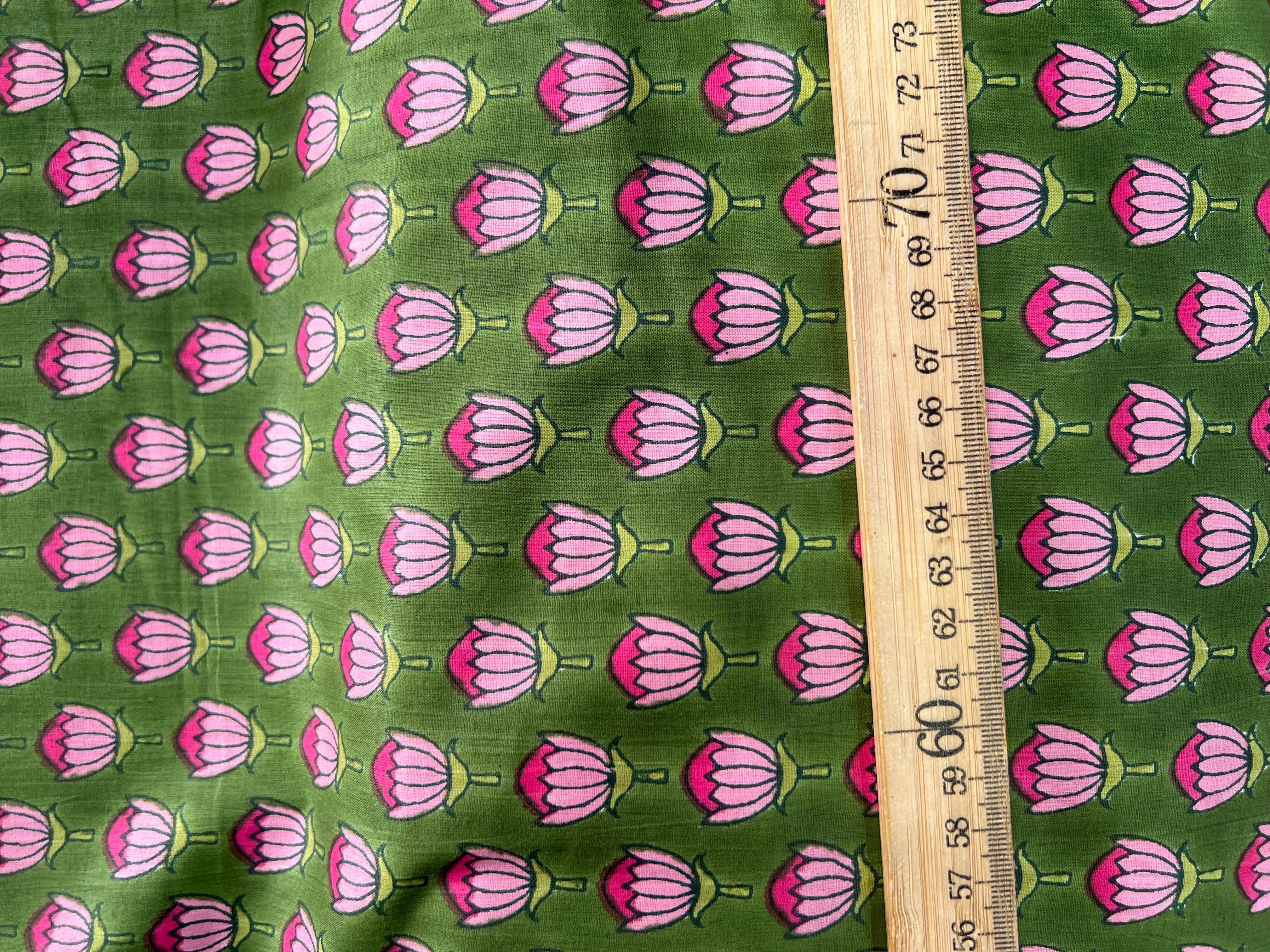 COTON INDIEN TAJ-MAHAL 013 VERT LAIZE 110 - My Little Coupon