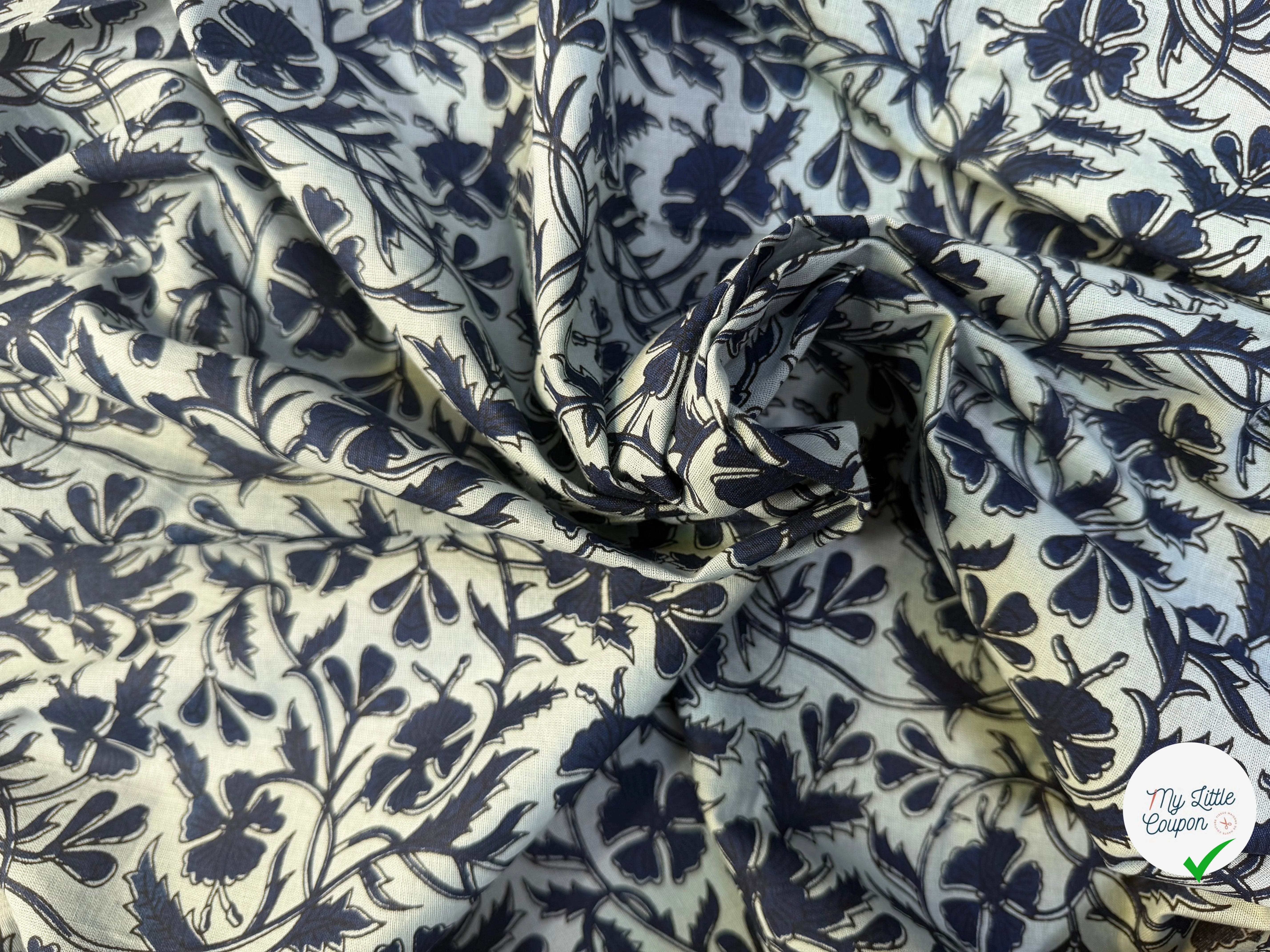 COTON INDIEN TAJ-MAHAL 015 GRIS LAIZE 110 - My Little Coupon