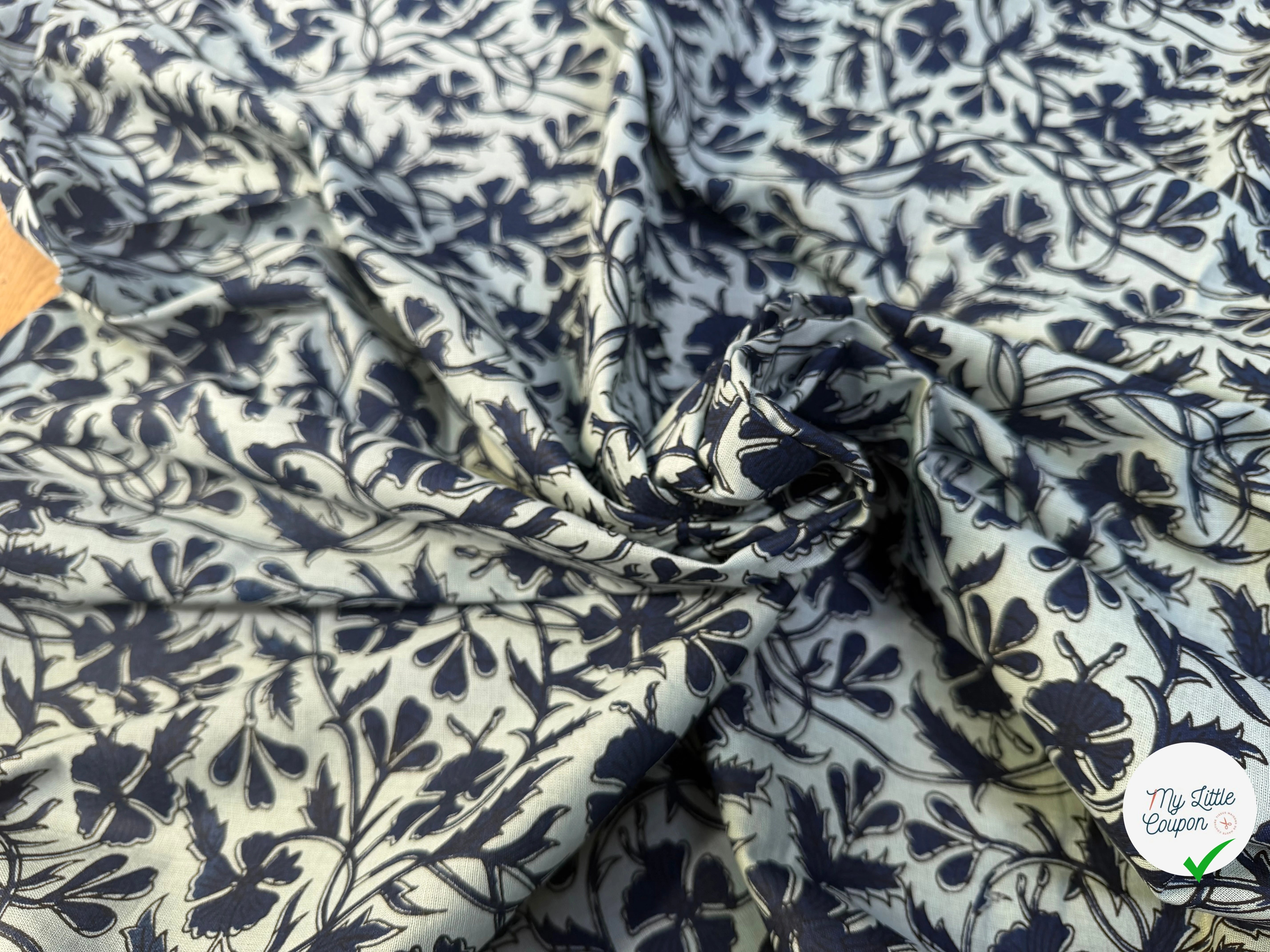 COTON INDIEN TAJ-MAHAL 015 GRIS LAIZE 110 - My Little Coupon