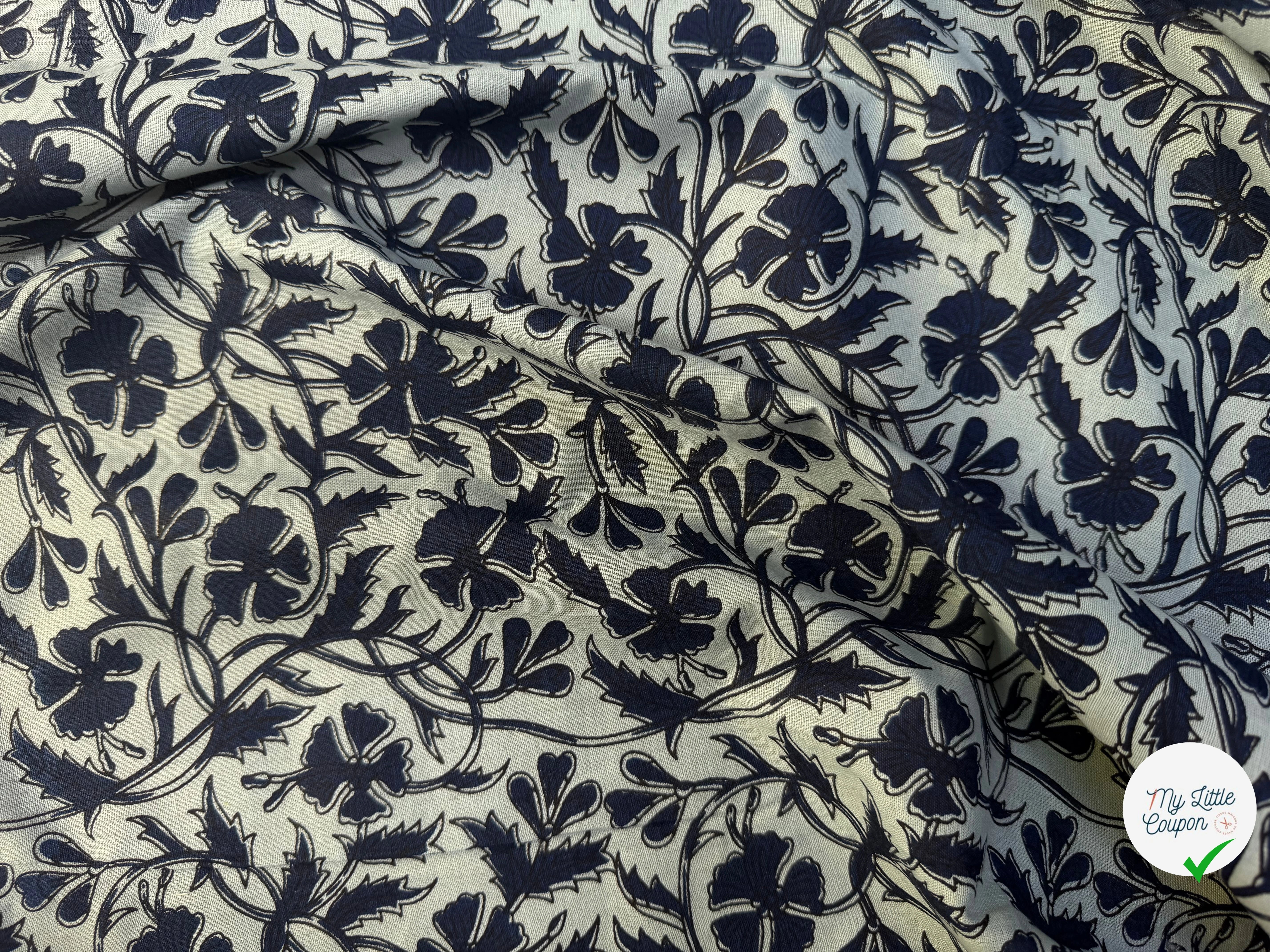COTON INDIEN TAJ-MAHAL 015 GRIS LAIZE 110 - My Little Coupon