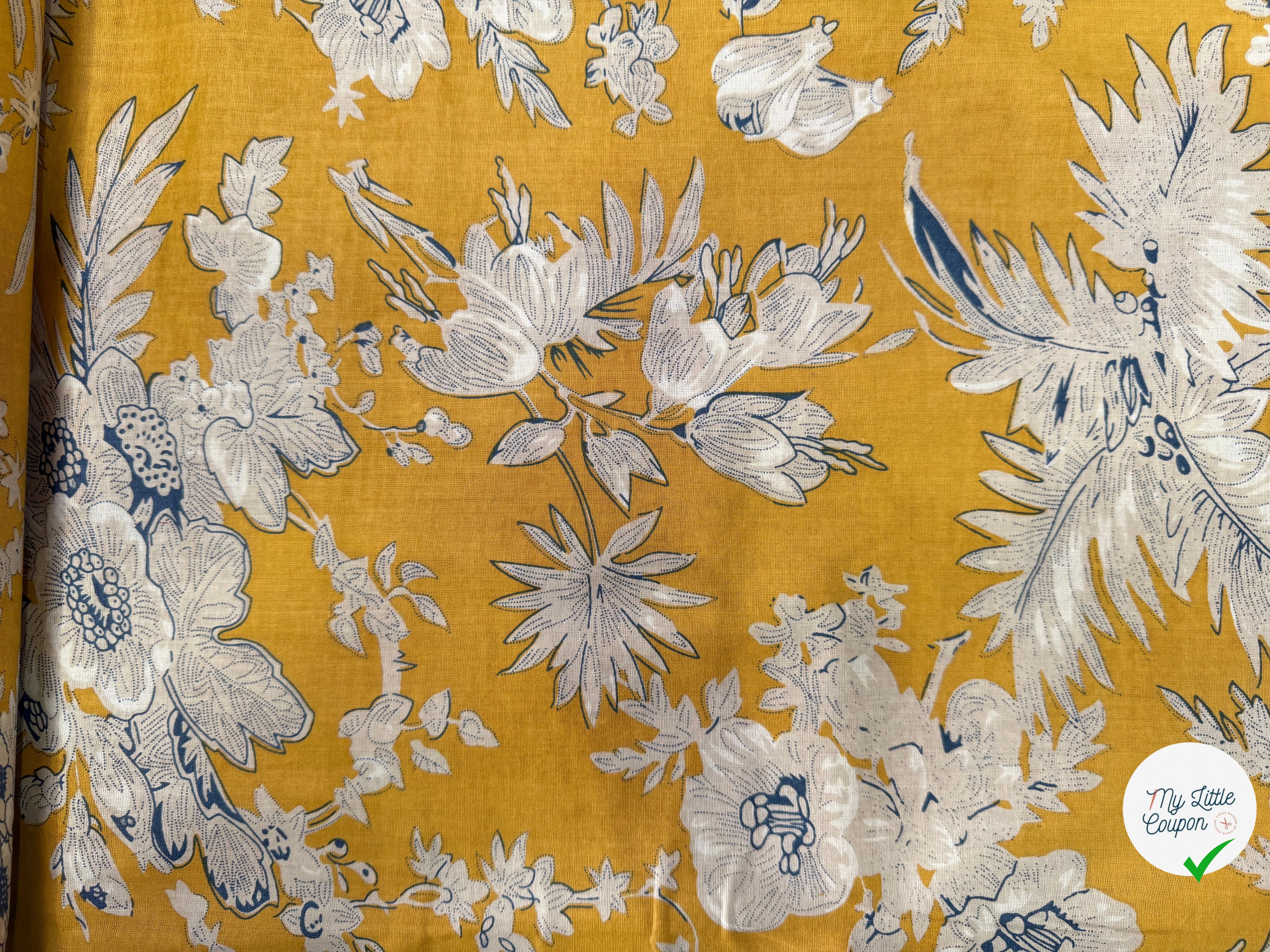 COTON INDIEN TAJ-MAHAL 021 JAUNE LAIZE 110 - My Little Coupon