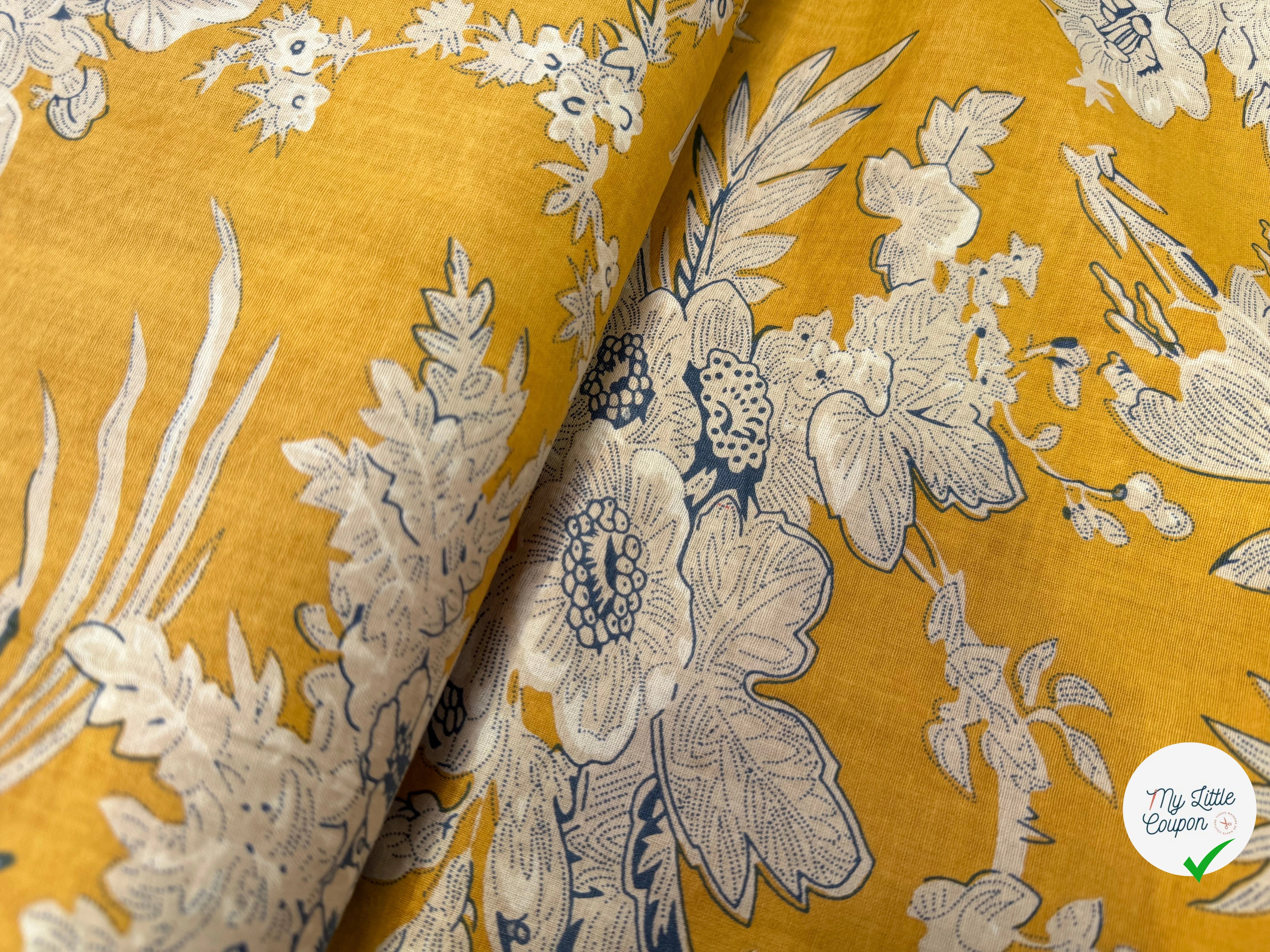 COTON INDIEN TAJ-MAHAL 021 JAUNE LAIZE 110 - My Little Coupon