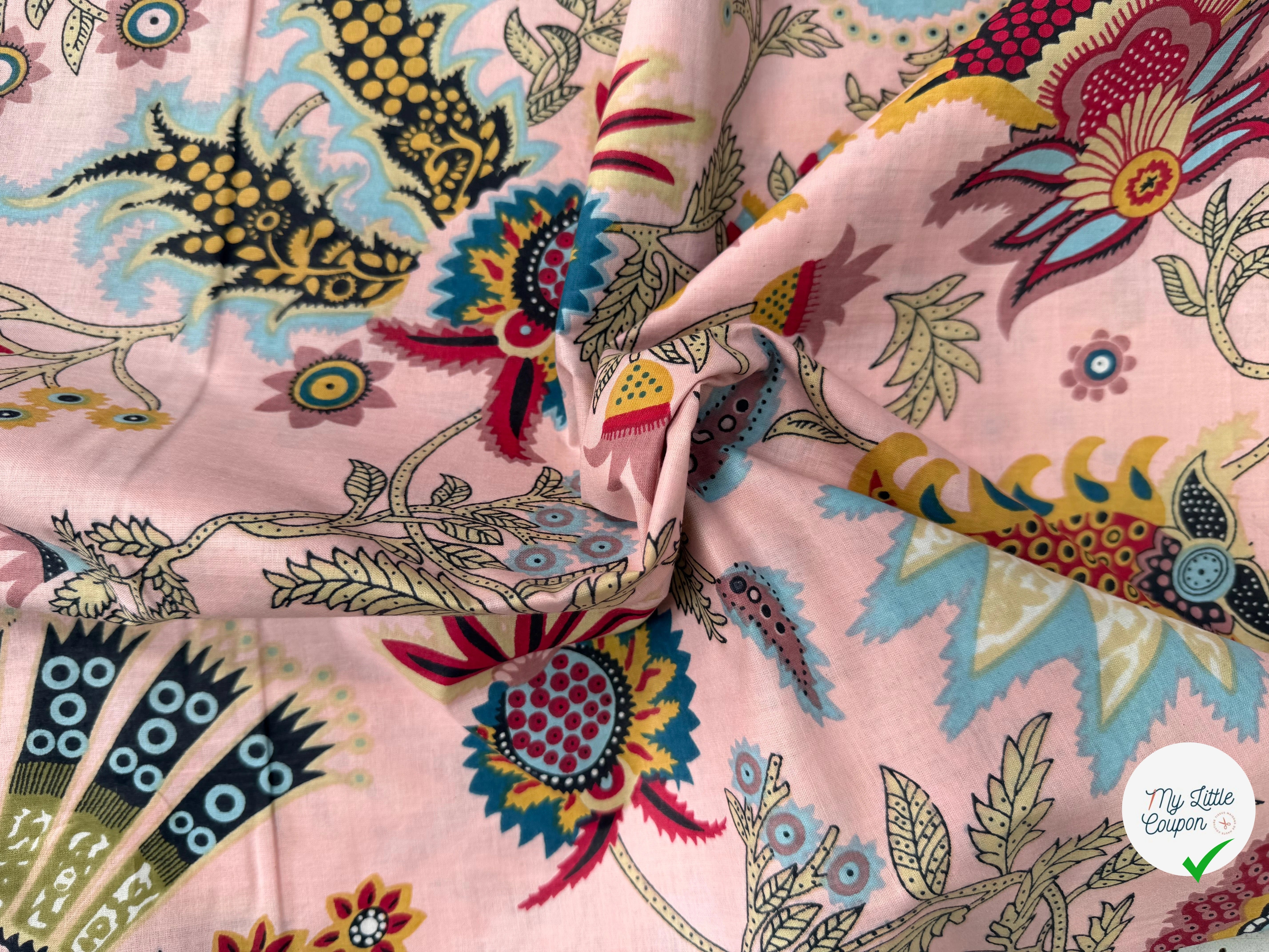 COTON INDIEN TAJ-MAHAL 025 ROSE LAIZE 110 - My Little Coupon