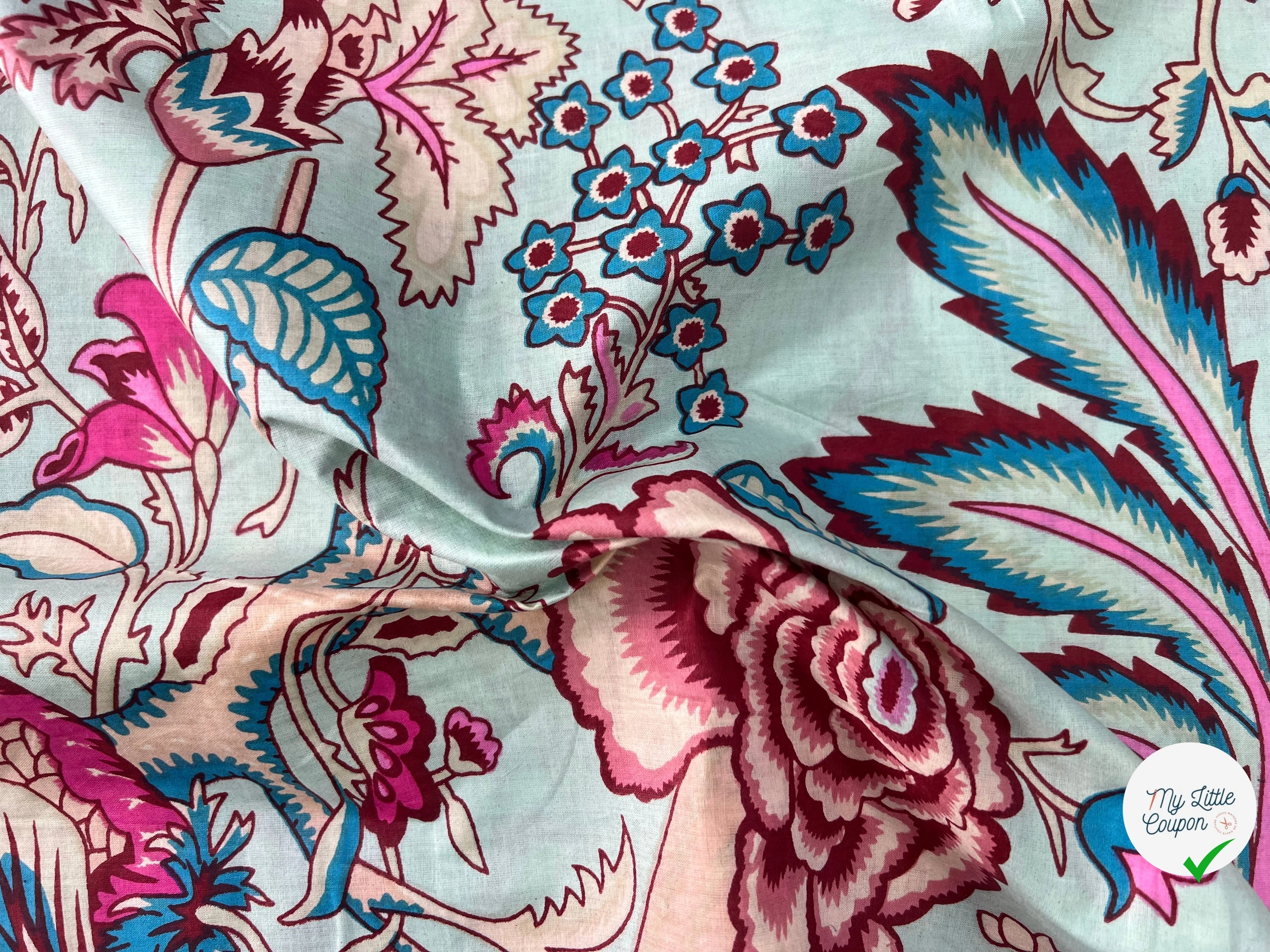 COTON INDIEN TAJ-MAHAL 030 CIEL LAIZE 110 - My Little Coupon