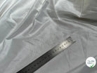 COTON JACQUARD DAMASSÉ BLANC MOTIFS PLUMES 280 DE LAIZE SOFT TOUCHÉ LÉGÈREMENT SATINÉ - My Little Coupon