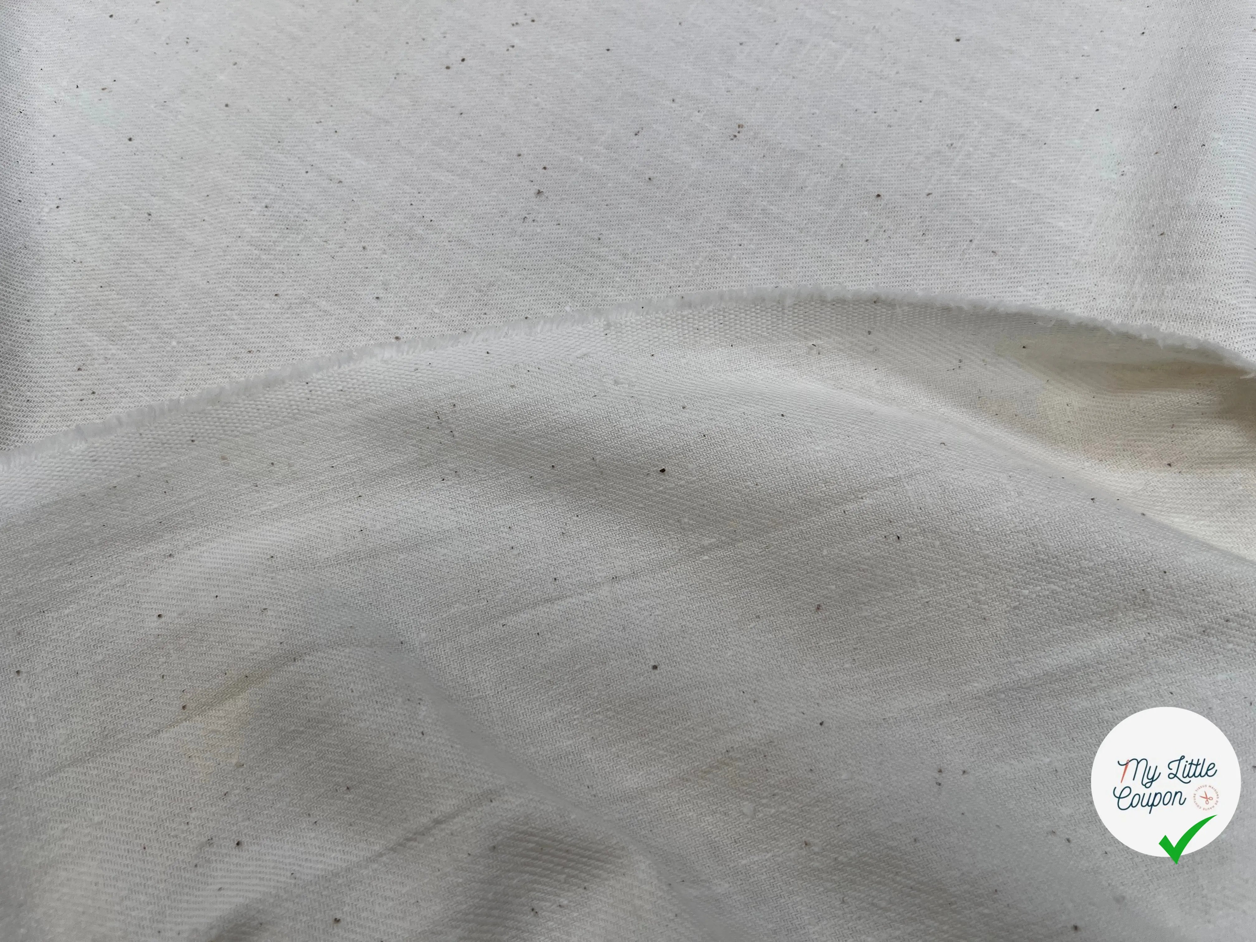 COTON JAPAN BLANC CASSÉ EFFET JEAN 110CM LAIZE - My Little Coupon