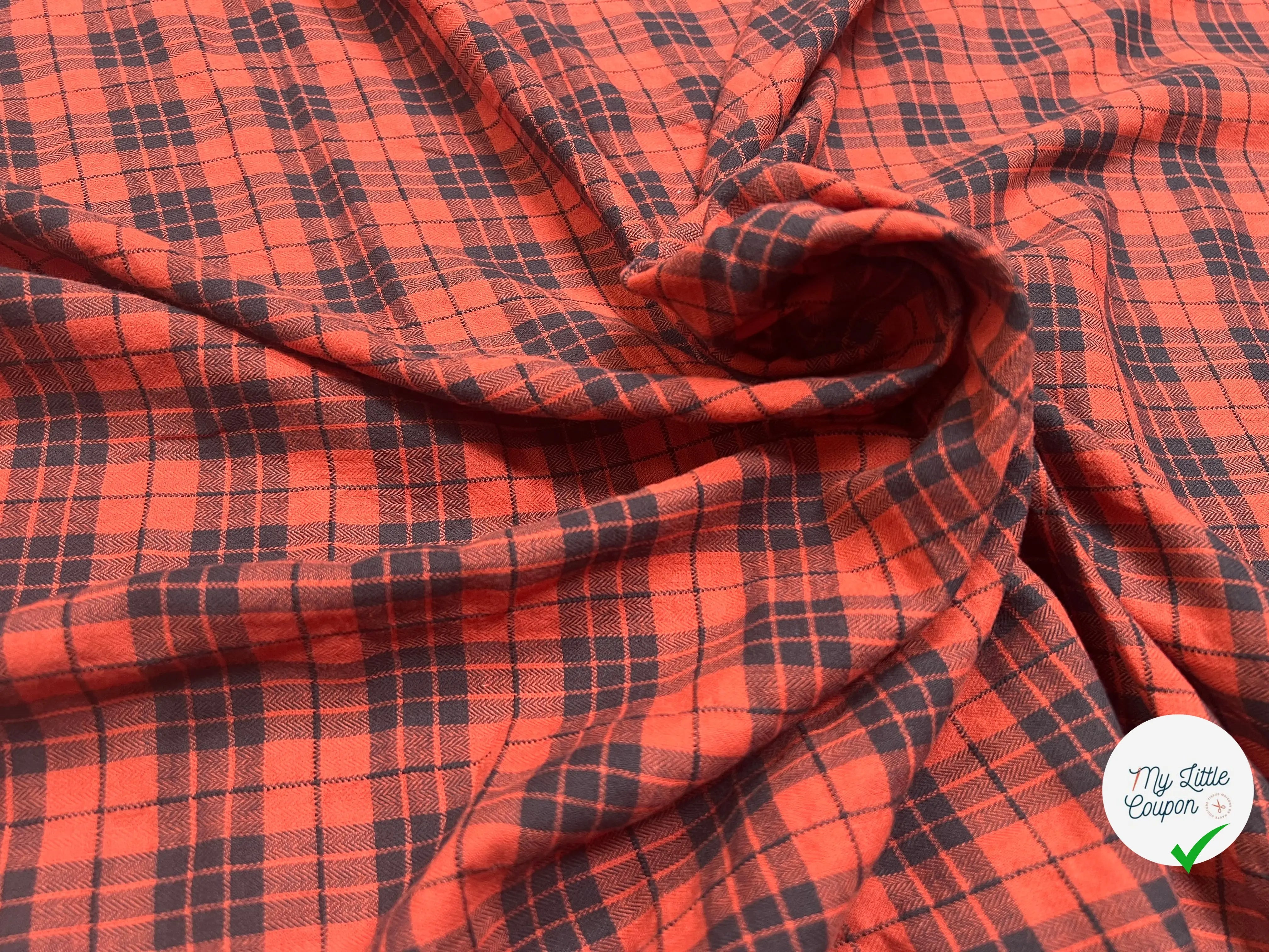 COTON JAPONAIS CHEVRON ROUGE ET NOIR - My Little Coupon