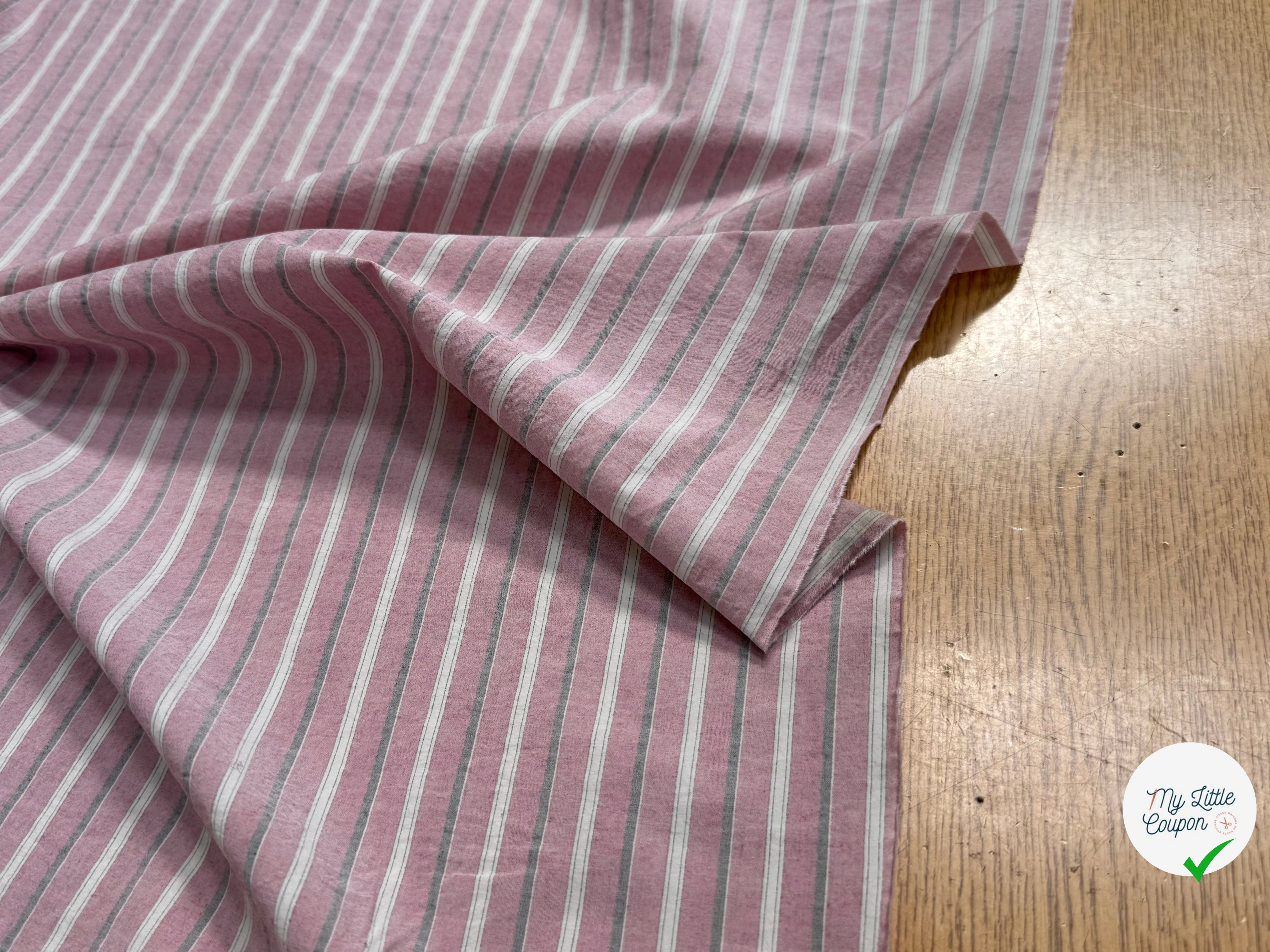 COTON LÉGER RAYÉ PINK - My Little Coupon