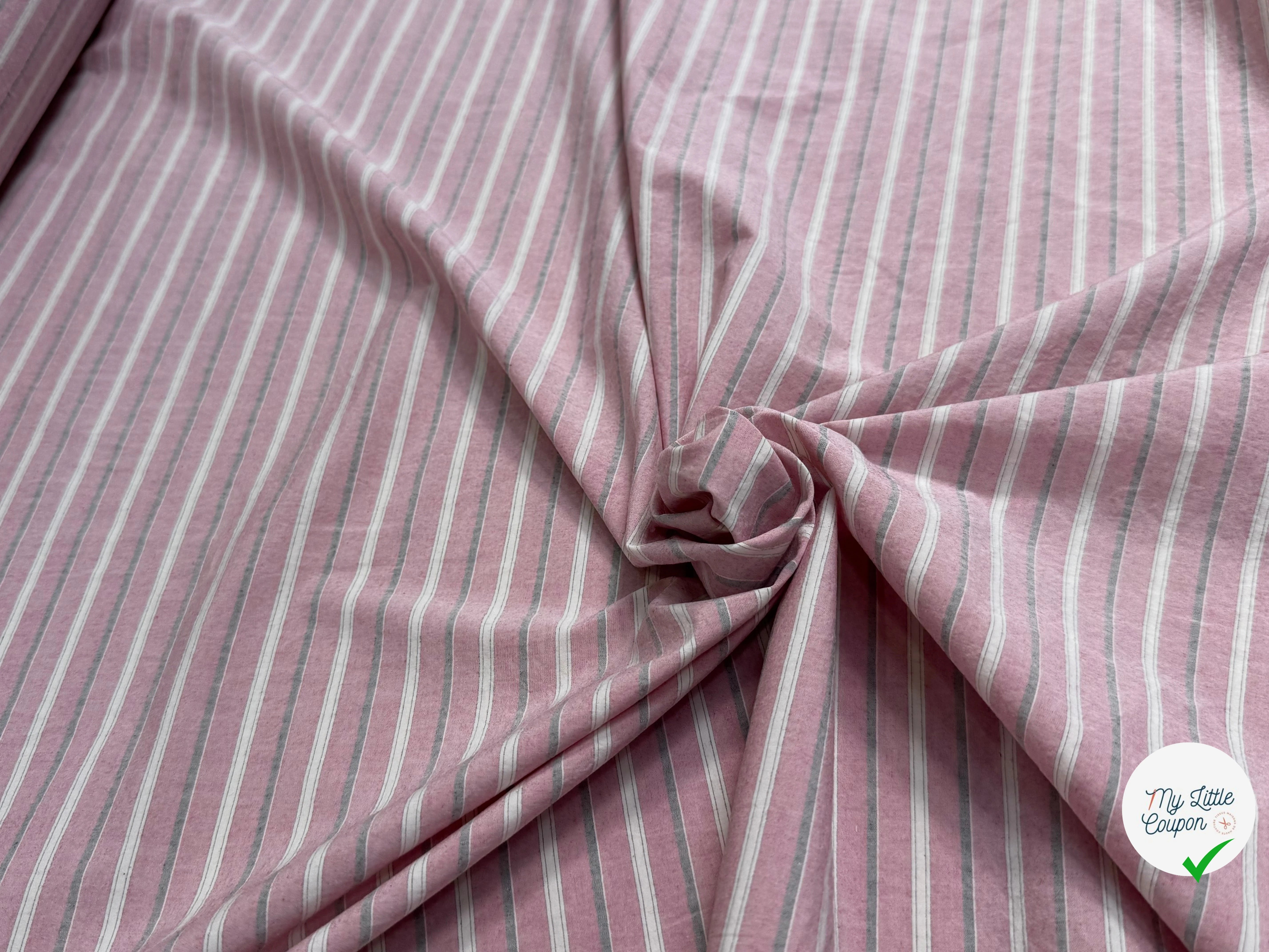 COTON LÉGER RAYÉ PINK - My Little Coupon