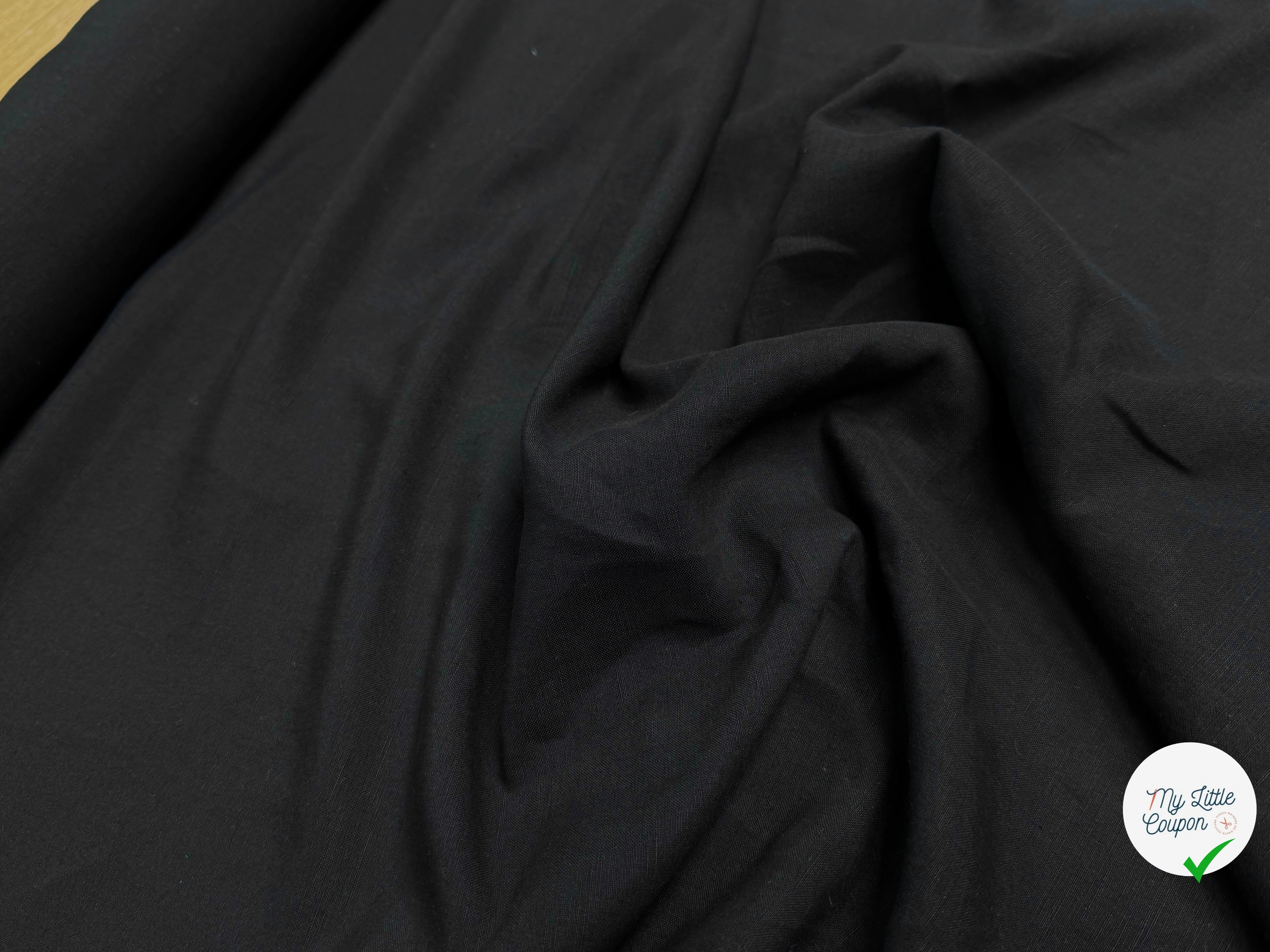 COTON LÉGER TEXTURÉ NOIR - My Little Coupon