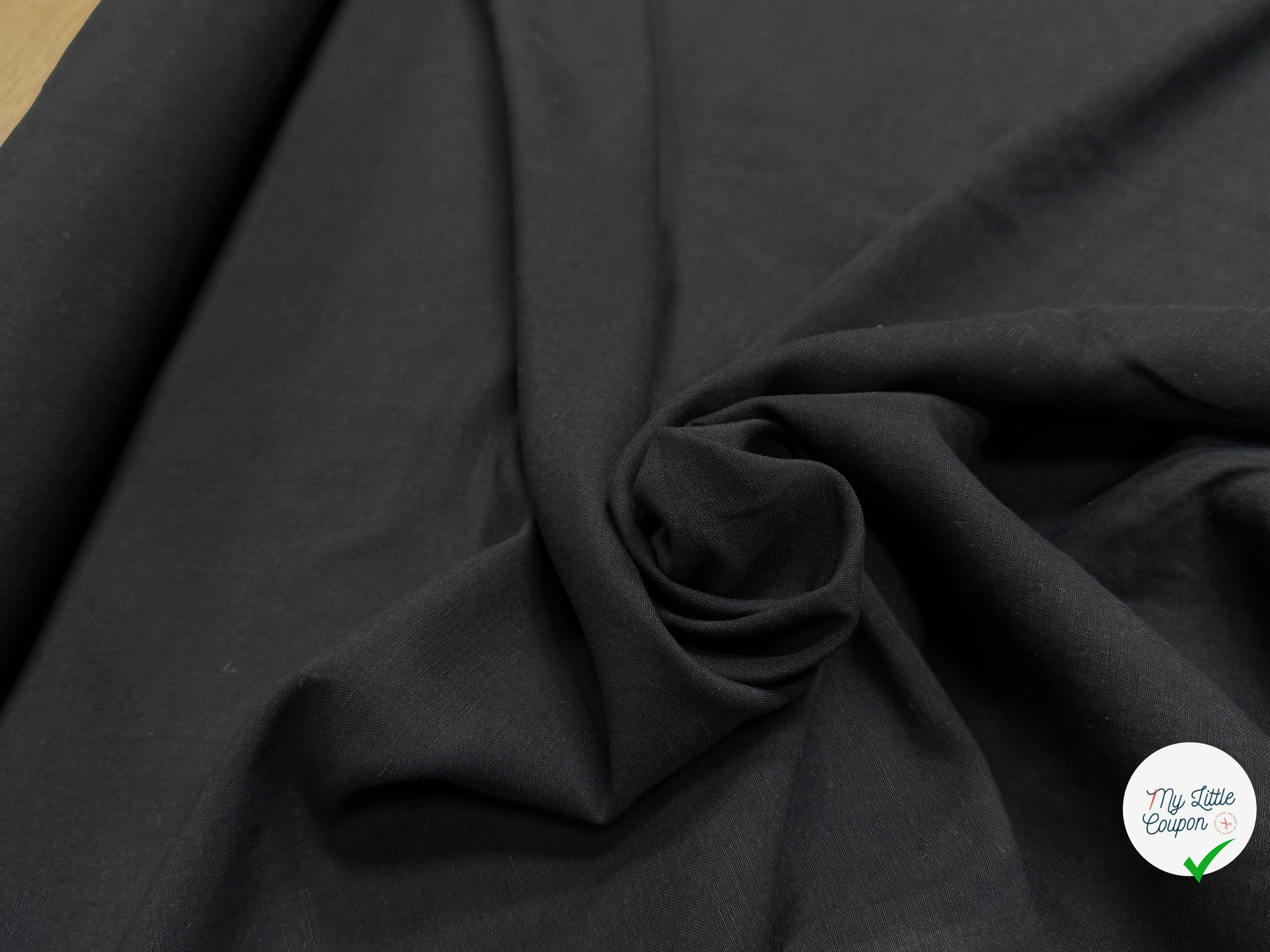 COTON LÉGER TEXTURÉ NOIR - My Little Coupon