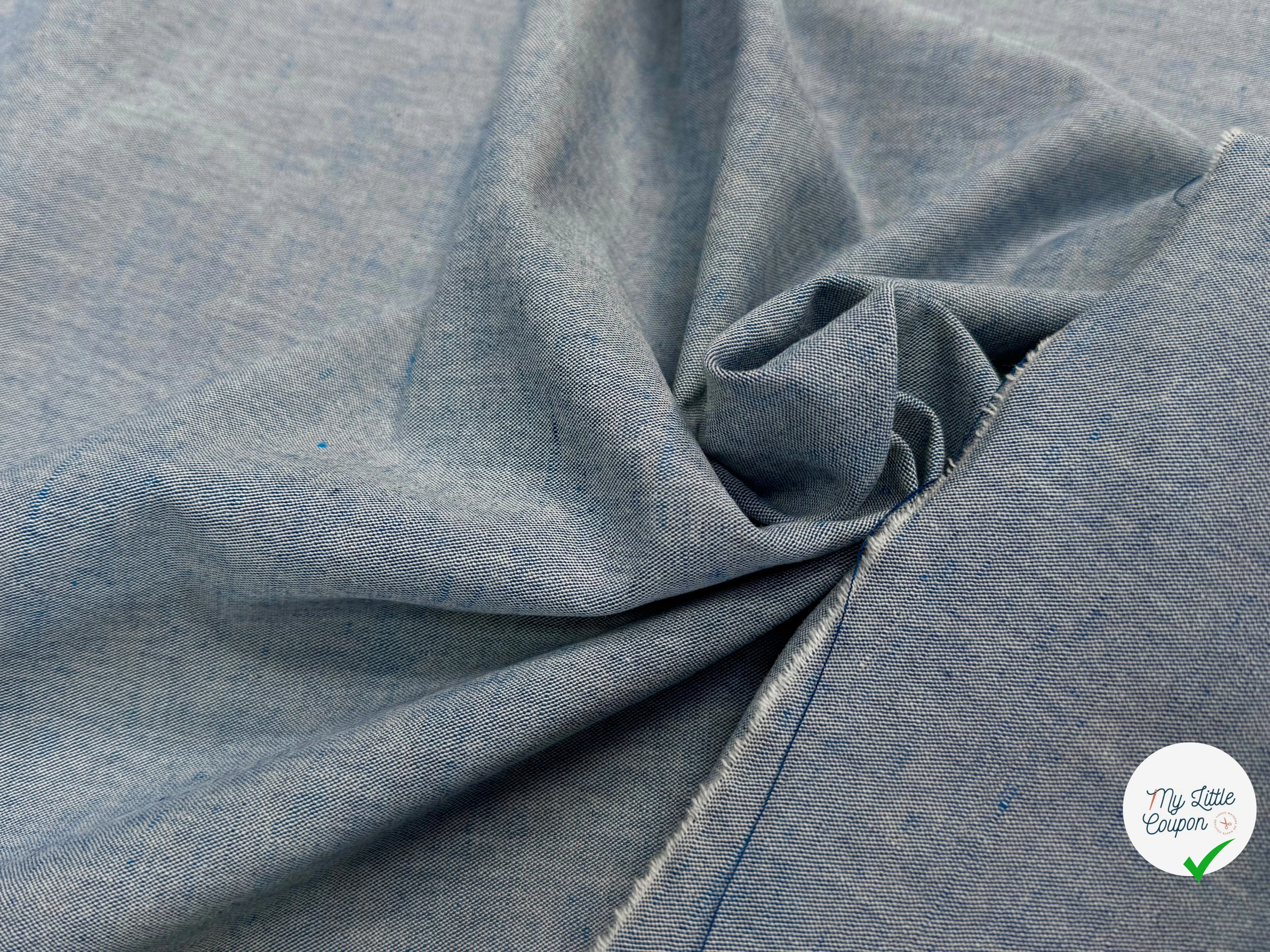 COTON LIN ET VISCOSE STRETCH EFFET JEAN - My Little Coupon