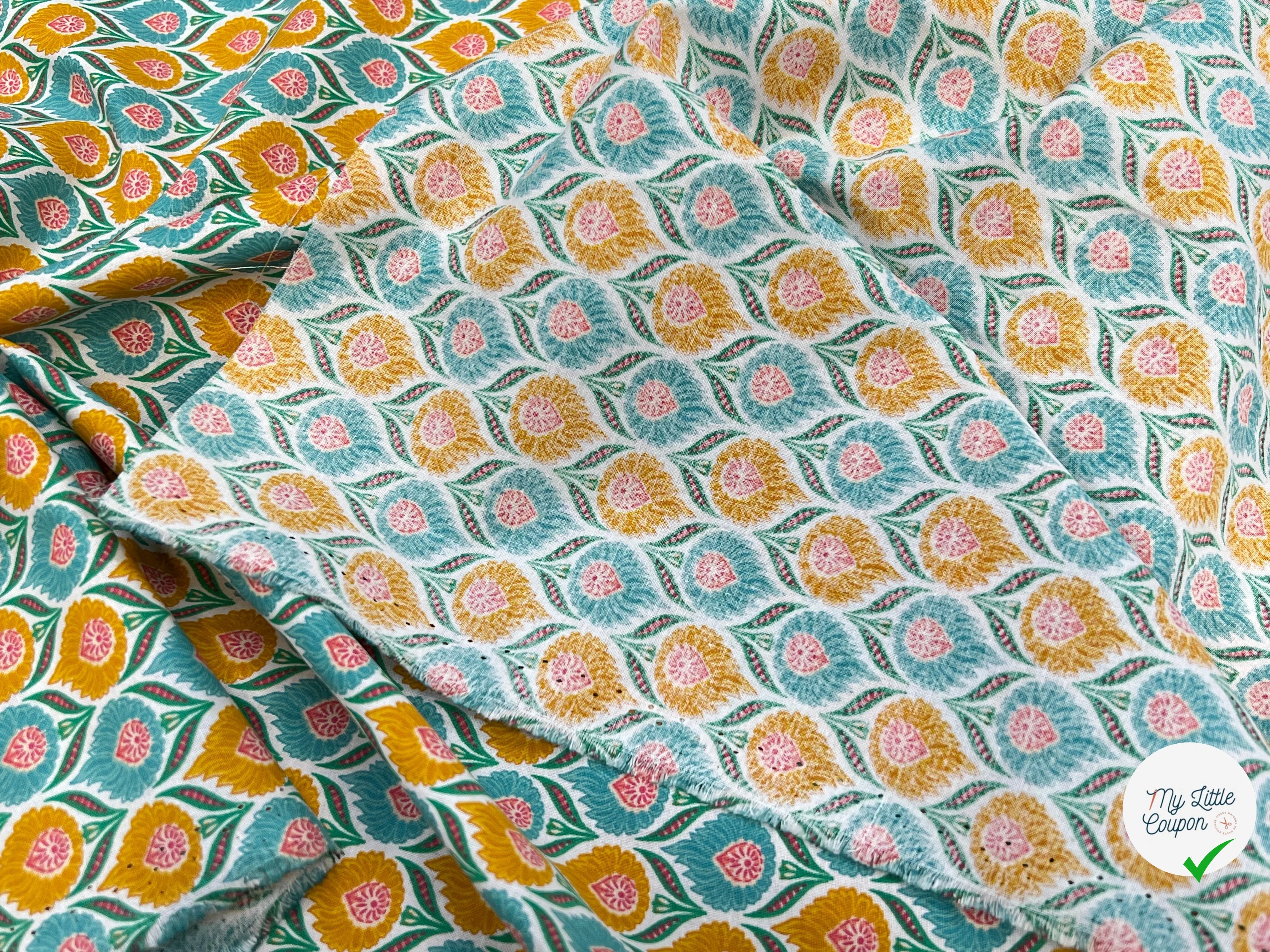 COTON LUKA BLANC CELADON 150 CM - My Little Coupon