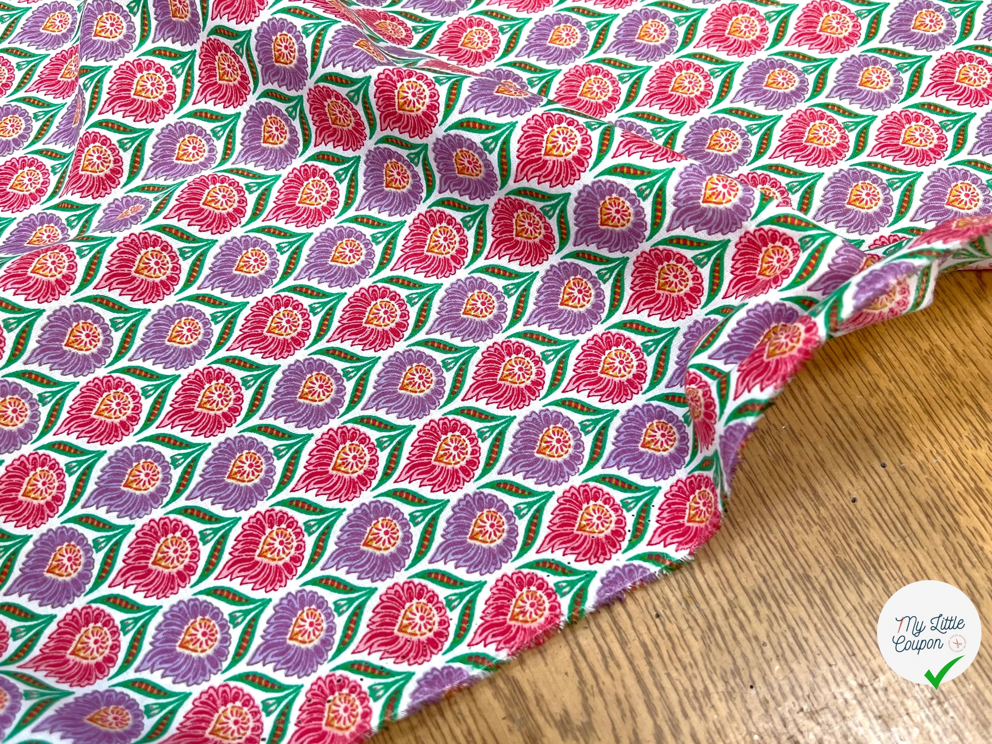 COTON LUKA BLANC LAVANDE 150 CM - My Little Coupon