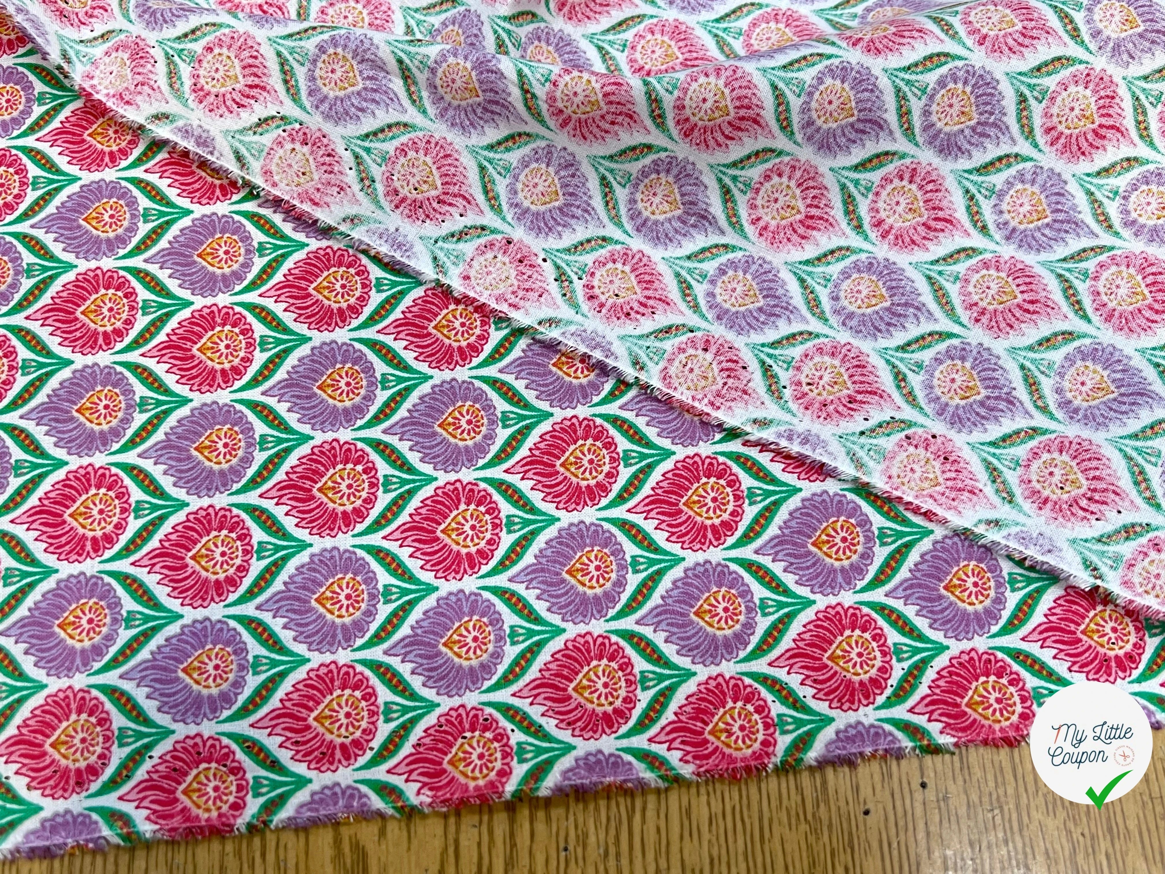 COTON LUKA BLANC LAVANDE 150 CM - My Little Coupon