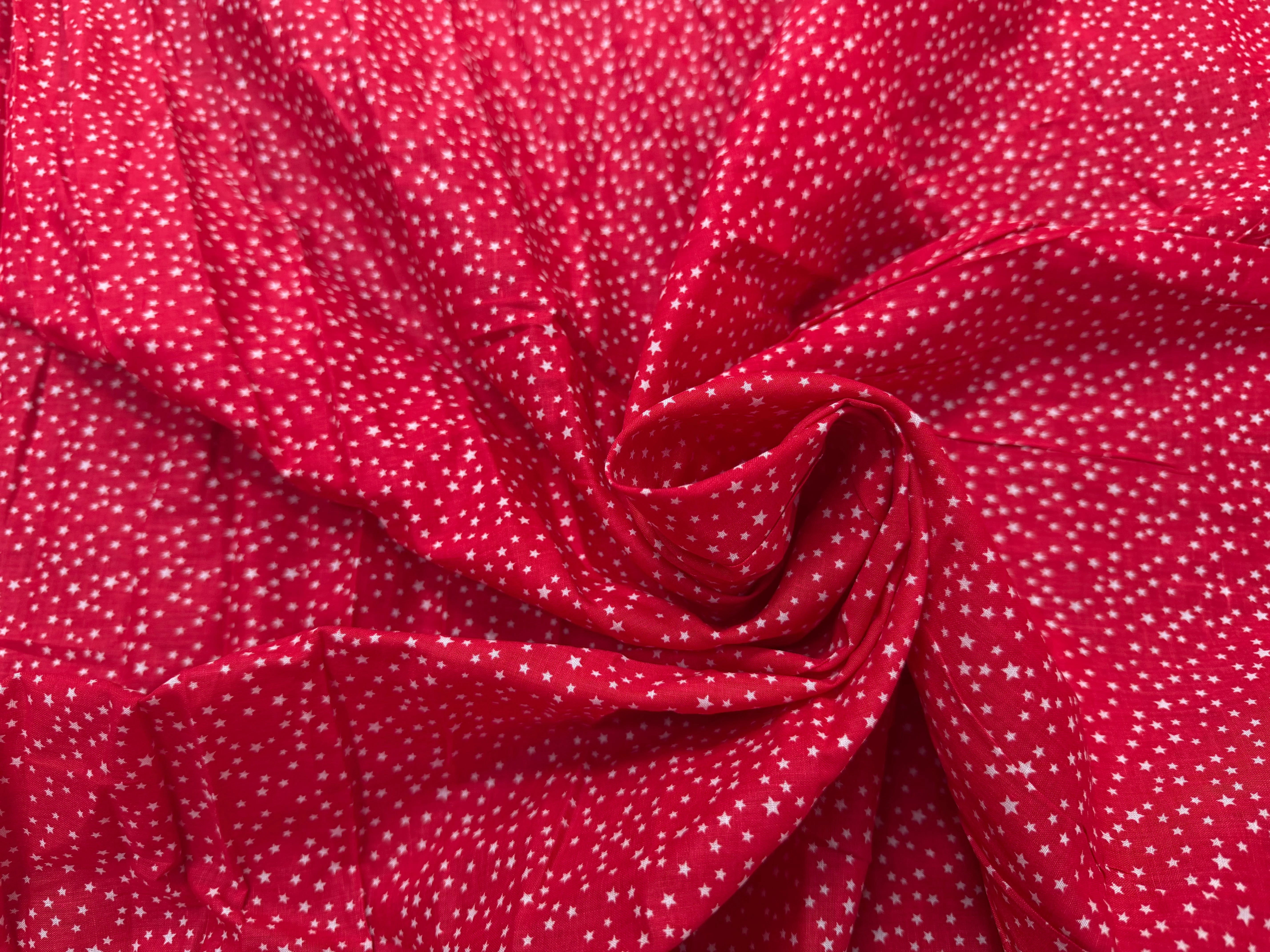 COTON ROUGE ÉTOILÉ BLANC - My Little Coupon