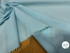 COTON SEERSUCKER VICHY BLEU BLANC CARREAUX - My Little Coupon