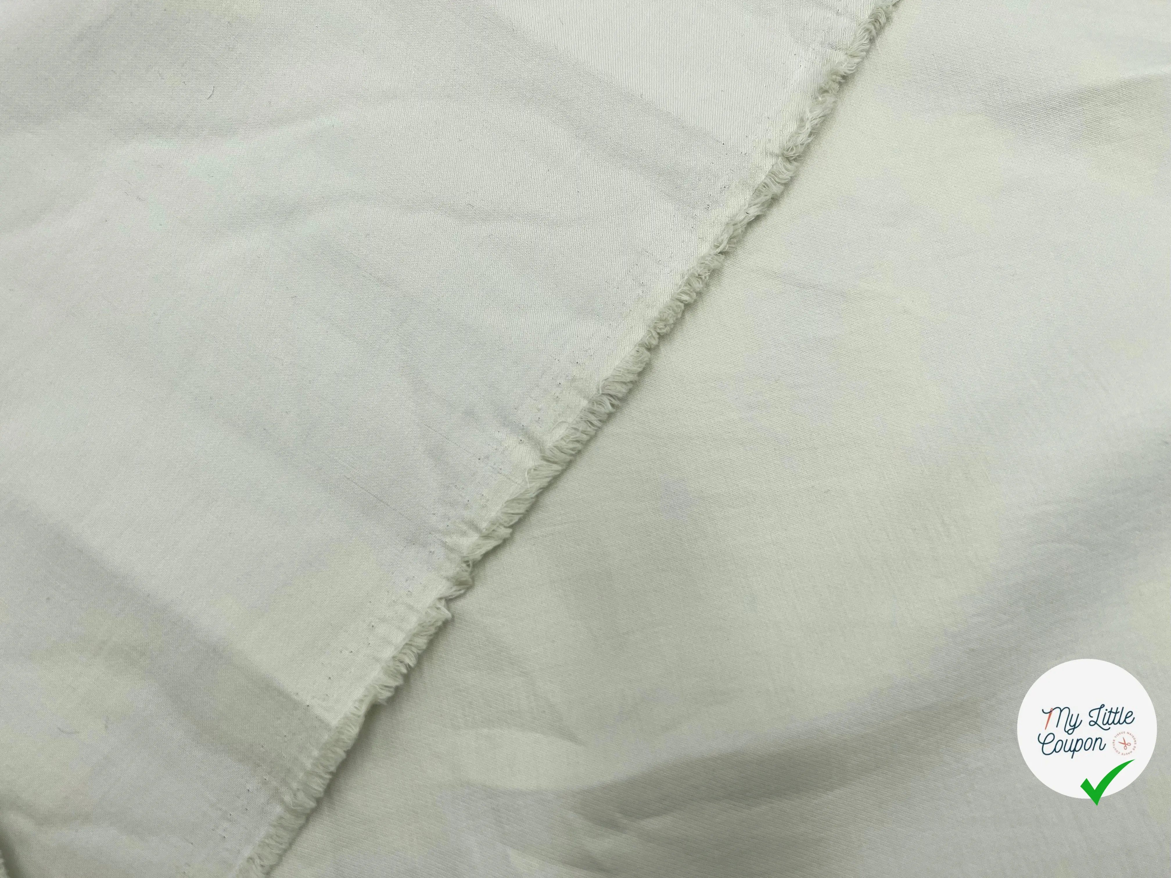 COTON SERGÉ CRÈME - My Little Coupon - tissu - coudre