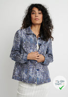 COTON STRETCH IMPRIMÉ CROCO BLEU ARTEMIDE CROCO - My Little Coupon