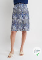 COTON STRETCH IMPRIMÉ CROCO BLEU ARTEMIDE CROCO - My Little Coupon