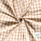 COTON VICHY FIL TEINT CARREAUX CAMEL - My Little Coupon