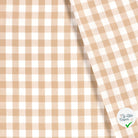 COTON VICHY FIL TEINT CARREAUX CAMEL - My Little Coupon