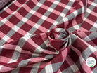 COTON VICHY REVERSIBLE À CARREAUX BORDEAUX BLANC GRIS - My Little Coupon
