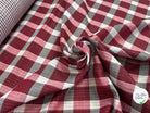 COTON VICHY REVERSIBLE À CARREAUX BORDEAUX BLANC GRIS - My Little Coupon