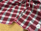 COTON VICHY REVERSIBLE À CARREAUX BORDEAUX BLANC GRIS - My Little Coupon