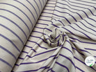 COTON VISCOSE BLANC CASSÉ RAYURES VIOLET - My Little Coupon