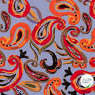 COTON VISCOSE CHAINE ET TRAME IMPRIMÉ PAISLEY LILAS - My Little Coupon