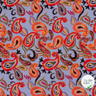 COTON VISCOSE CHAINE ET TRAME IMPRIMÉ PAISLEY LILAS - My Little Coupon