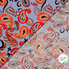 COTON VISCOSE CHAINE ET TRAME IMPRIMÉ PAISLEY LILAS - My Little Coupon