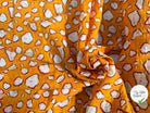 COTON VISCOSE EN CHAINE ET TRAME TISSU SLUB IMPRIMÉ POIS OCRE - My Little Coupon
