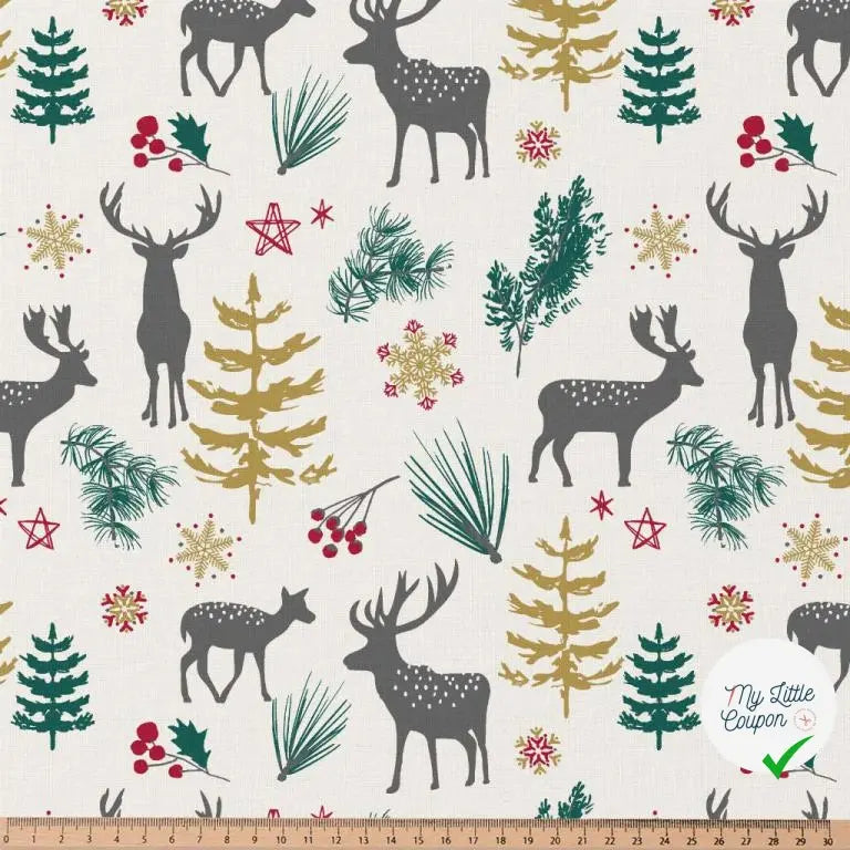 COTONNADE AGGRIM ECRU / ROUGE 1E D6 150 - My Little Coupon