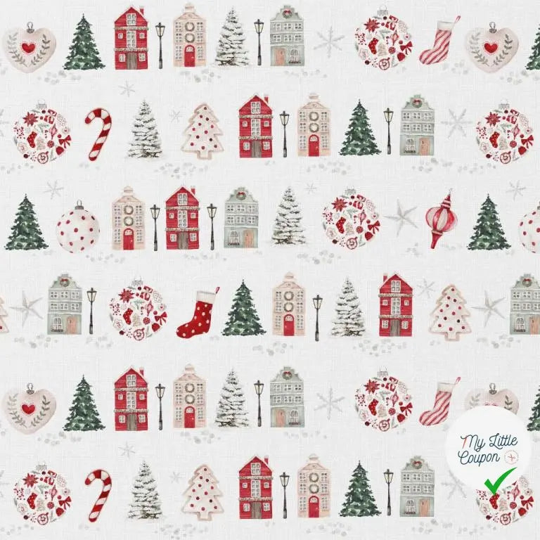 COTONNADE ANVERS BLANC / ROUGE 1E NUM Y1 150 - My Little Coupon