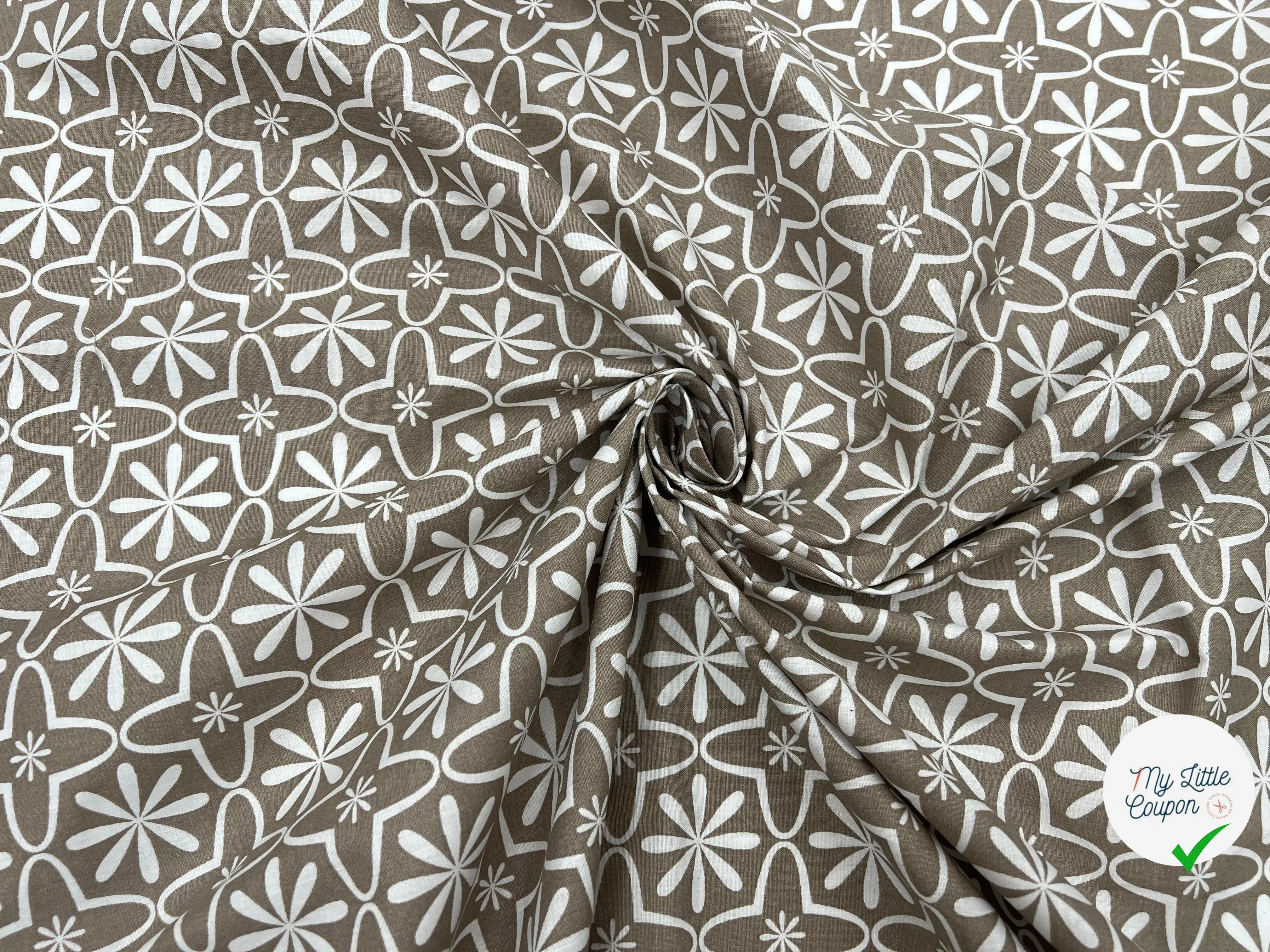 COTONNADE CHAYA TAUPE BEIGE - My Little Coupon - tissu - coudre