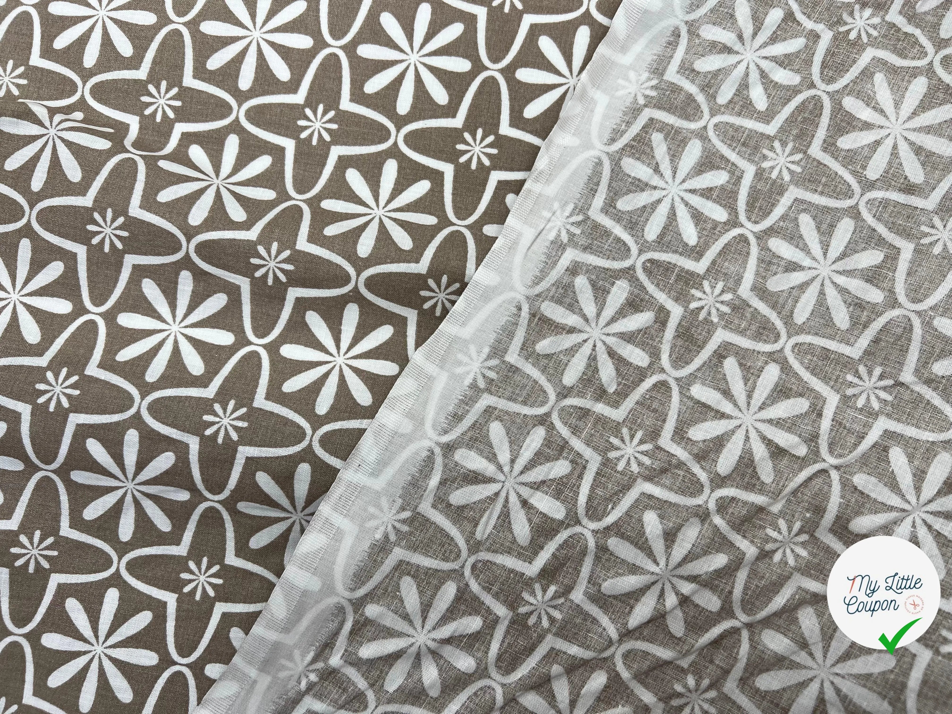 COTONNADE CHAYA TAUPE BEIGE - My Little Coupon - tissu - coudre