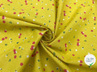 COTONNADE COTON NOZBI CITRON / GRENADINE - My Little Coupon - tissu - coudre