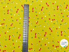 COTONNADE COTON NOZBI CITRON / GRENADINE - My Little Coupon - tissu - coudre