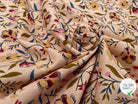 COTONNADE EVELYNE PÊCHE ET BEIGE - My Little Coupon