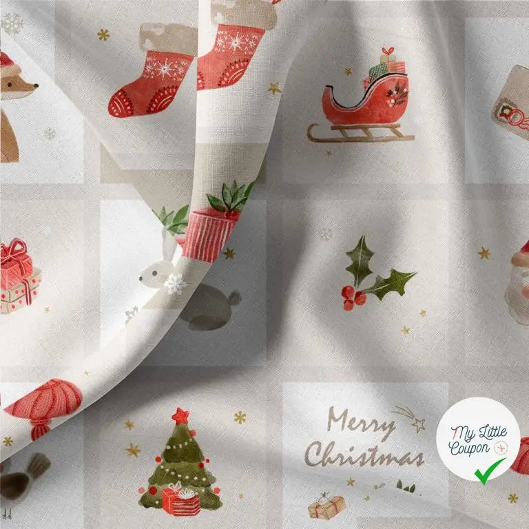 COTONNADE FINNOIS BLANC / ROUGE 1E NUM Y1 150 - My Little Coupon