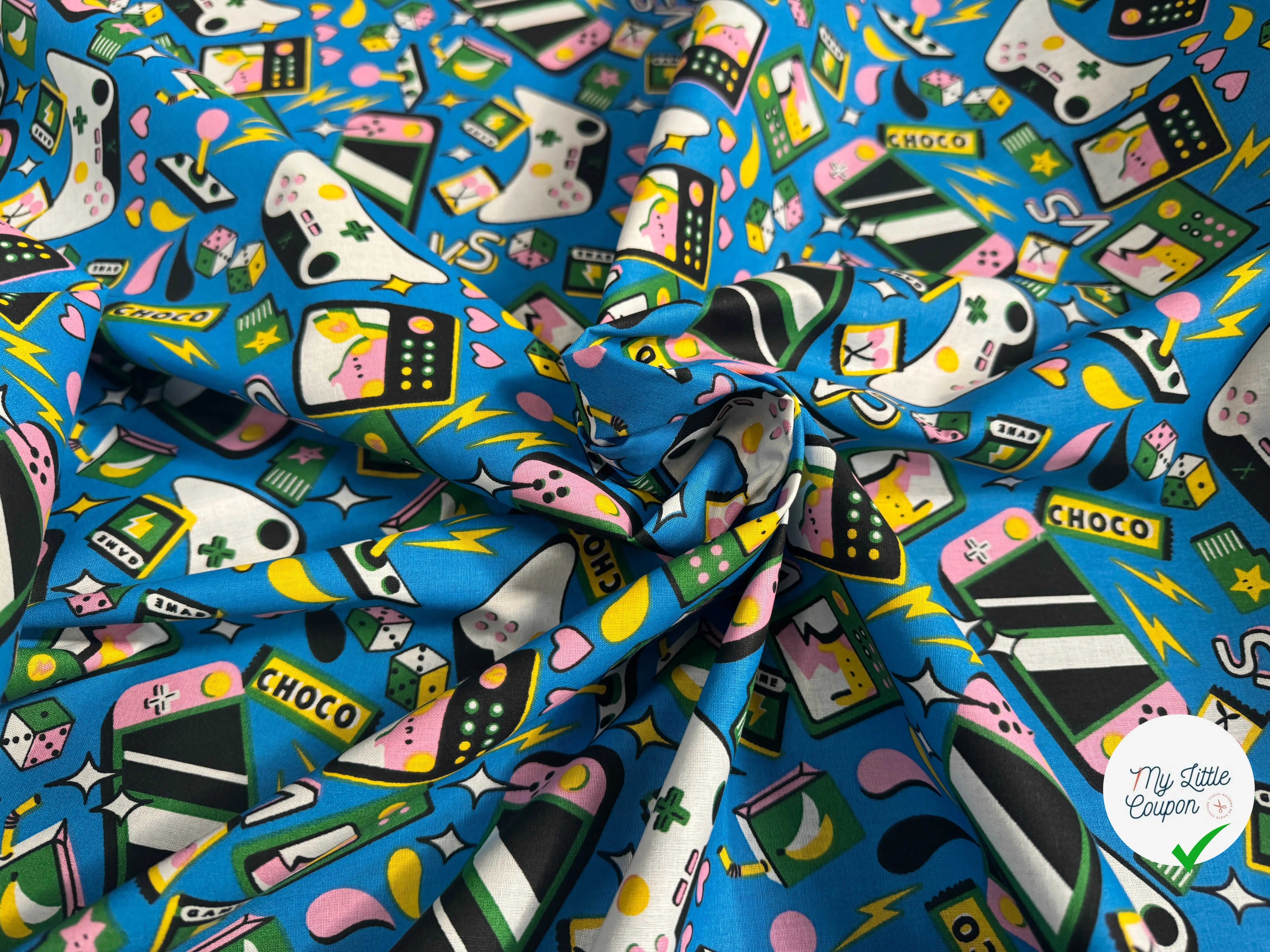 COTONNADE GAMING BLEU / VERT 1B L1PAP 150 - My Little Coupon