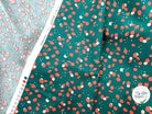 COTONNADE GOUTTES ORANGE SUR VERT - My Little Coupon - tissu - coudre