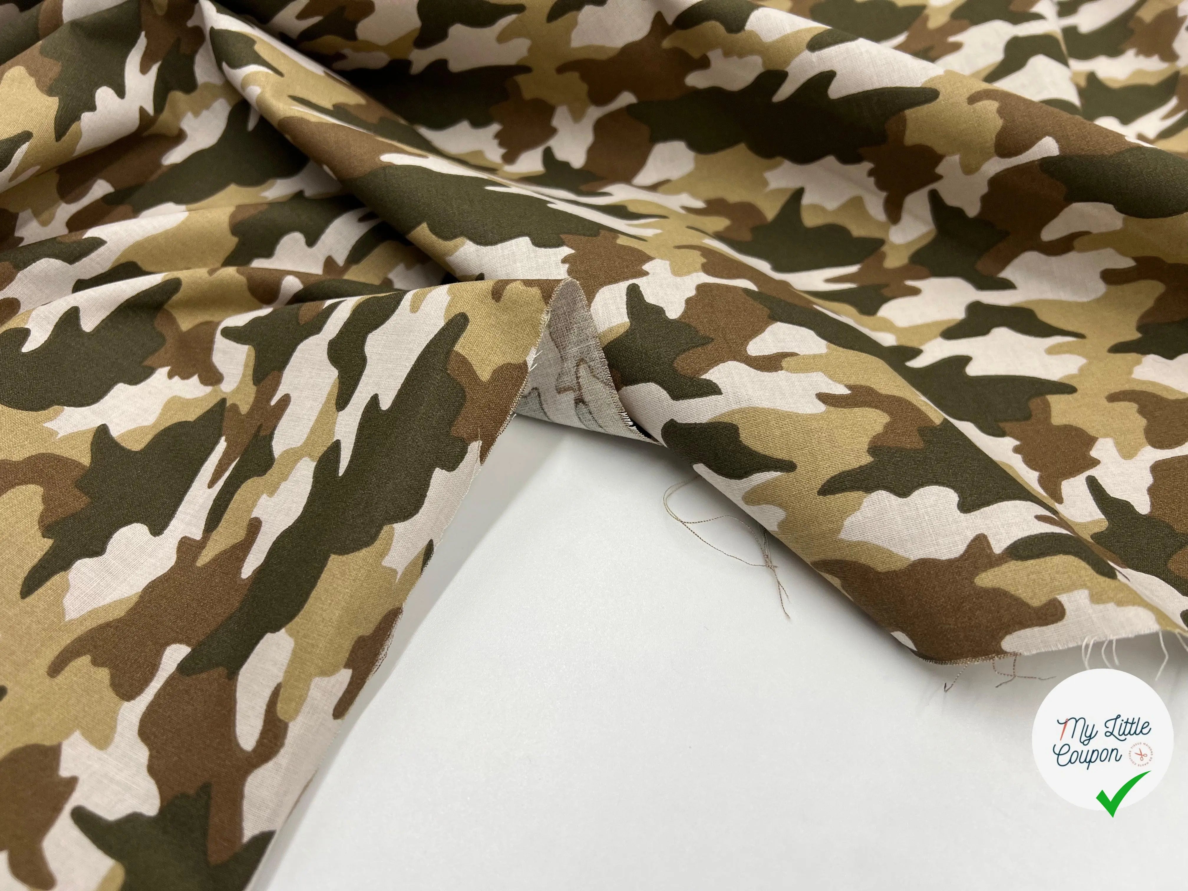 COTONNADE IMPRIMÉE CAMOUFLAGE - My Little Coupon - tissu - coudre