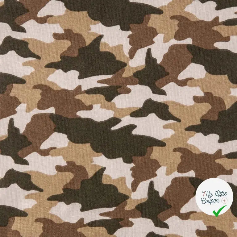 COTONNADE IMPRIMÉE CAMOUFLAGE - My Little Coupon - tissu - coudre