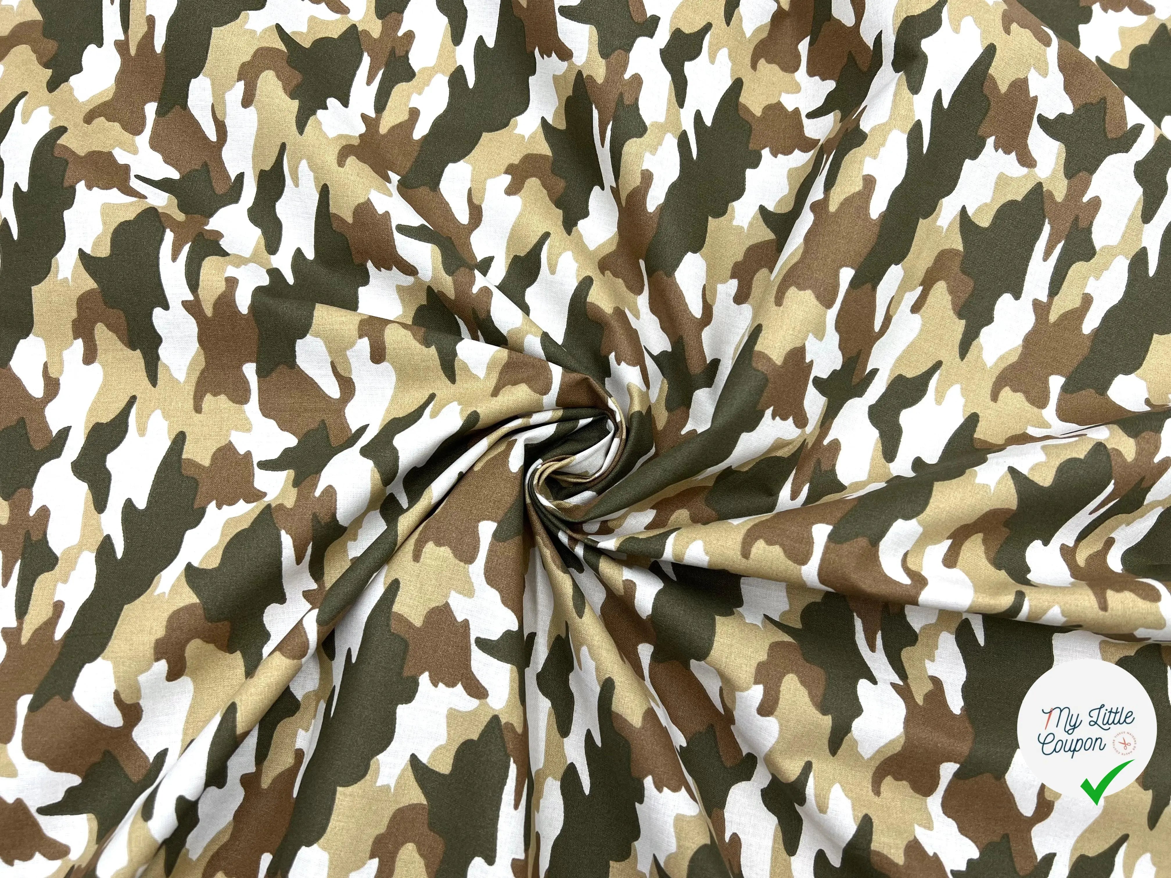 COTONNADE IMPRIMÉE CAMOUFLAGE - My Little Coupon - tissu - coudre